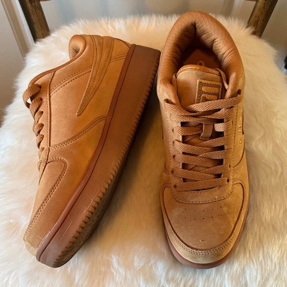 FILA Tan Monochrome Platform Sneakers – Women’s Size 8